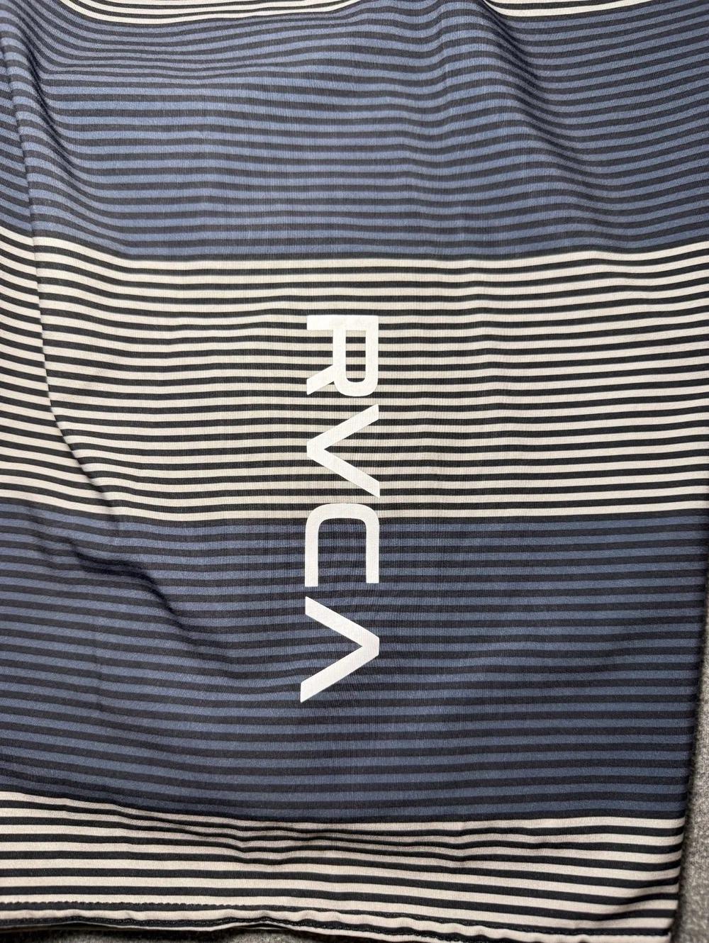 RVCA VA Men’s Size 34 Performance Stretch Board Shorts Blue White Striped Surf